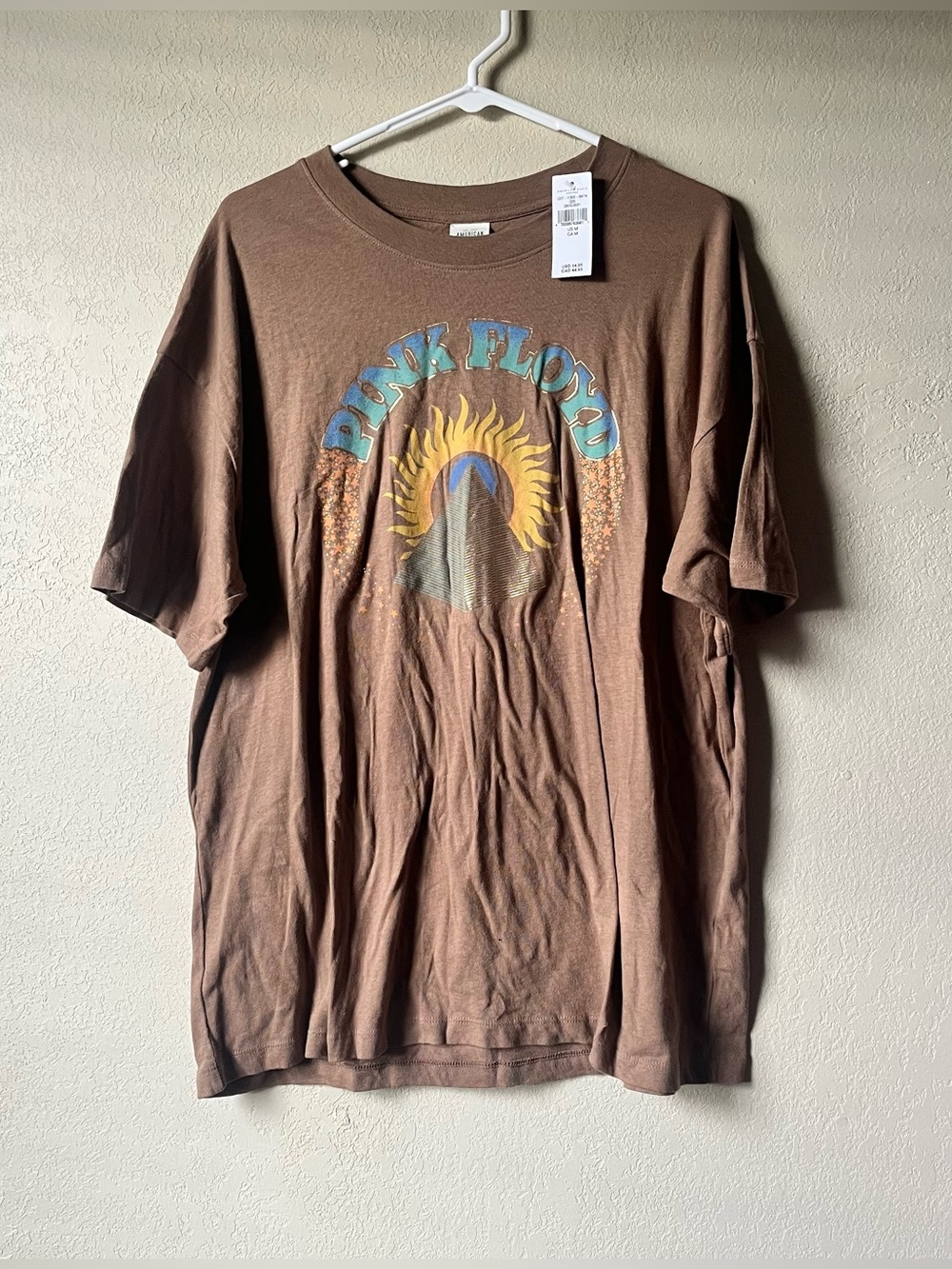 AE Pink Floyd Graphic Tee - Brown Vintage-Style